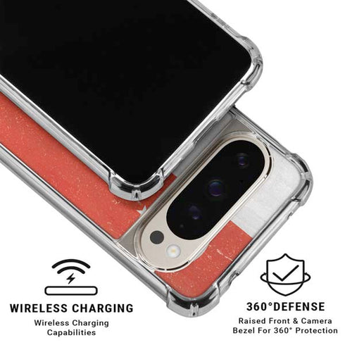 Singapore Flag Distressed Pixel 9/9 Pro Clear Case